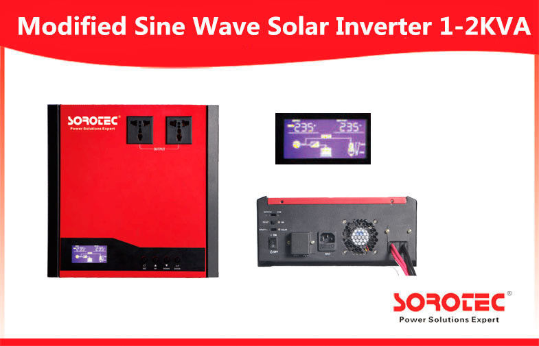 Red Color Grid Tie Power Inverter / 0.7 PF Solar Energy Inverter with PWM Charger